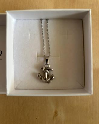 Collana acciaio ancora