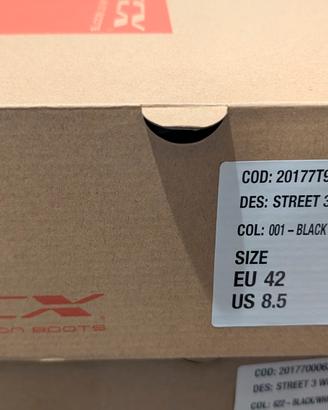 scarpe moto tcx street 3 WP nuove n. 42