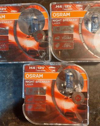 OSRAM H4 NIGHT BREAKER LASER NUOVE BLOCCO 3 CONFEZ