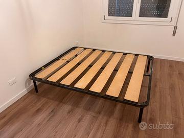 Rete a doghe larghe 160x190 con piedini