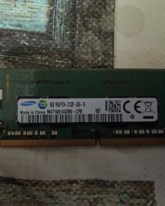 DDR4 So-dimm da 4GB Samsung velocità 2133 per note