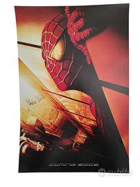 Poster Spiderman Raimi trilogia firmato raro dvd