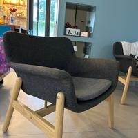 2 poltrone vedbo Ikea, color grigio, perfette