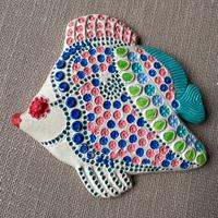 Decorazione murale ceramica vintage pesce tropical