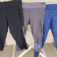 3 paia leggings donna leggeri Kalenji