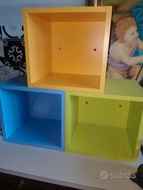 letto comodino rete e cubi