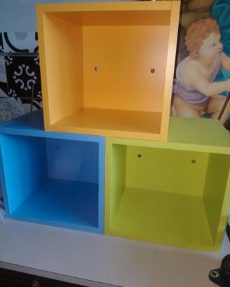letto comodino rete e cubi