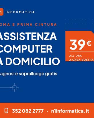 Assistenza PC a domicilio Roma - 39 /ora