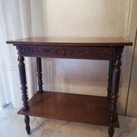 Carrello in legno porta TV con cassetto