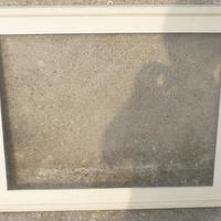 Cornice bianca con vetro e passepartout