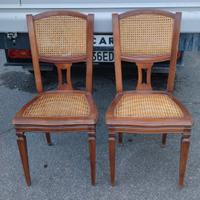 sedie di legno e paglia di Vienna 