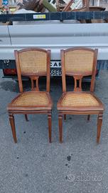 sedie di legno e paglia di Vienna 