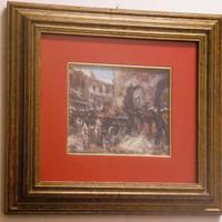 olio tavola 18x20 portico Ottavia Amato G. firmato