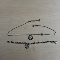 Set 2Jewels Acciaio-Collana Bracciale Quadrifoglio