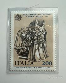 Francobollo vintage Carlo Magno imperatore