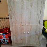 Madia 4 ante battenti effetto pino bianco