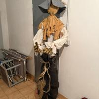 Spaventapasseri con piantana decorativo