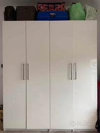 Armadio Ikea bianco laccato quattro ante