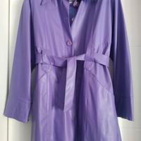 Giacca ecopelle viola.