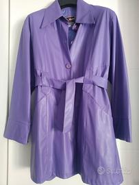 Giacca ecopelle viola.