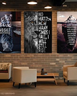 3 QUADRI Stampe Tele CANVAS Poster Moderni 60x90cm