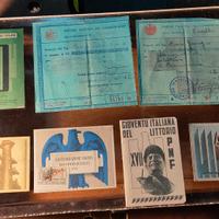 Lotto WW2 seconda guerra tessere