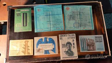 Lotto WW2 seconda guerra tessere