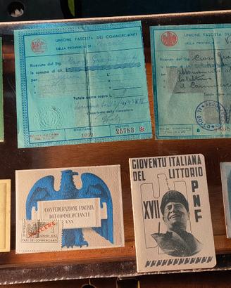 Lotto WW2 seconda guerra tessere