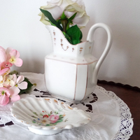 Brocca Impero Vecchia Parigi porcellana bianco oro