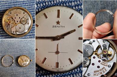 vintage ZENITH cal.2541+dial+corona e vetro