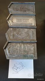 5 cassette in acciaio per arredo industriale 