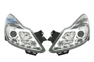 FARI PER OPEL CORSA D 06-10 LUCE DIURNA A LED FOND