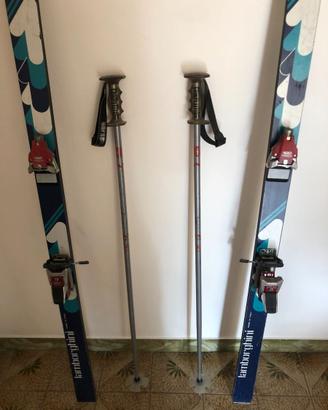 Coppia sci + coppia bastoni sci