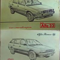 ALFA 33 1.3-1.5 Q.V. LIBRETTO USO MANUTENZIONE '84