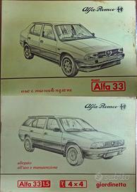 ALFA 33 1.3-1.5 Q.V. LIBRETTO USO MANUTENZIONE '84