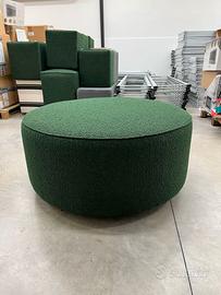Pouf rotondo in tessuto