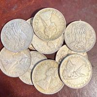 lotto composto da 10 monete da 500 lire in argento