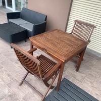 Tavolo da giardino con 4 sedie