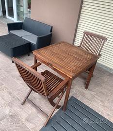 Tavolo da giardino con 4 sedie