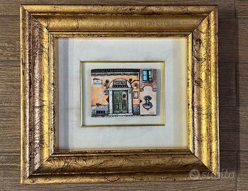 Quadro bassorilievo vicolo romano