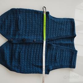 gilet lana fatto a mano