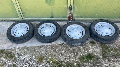 Set Cerchi Con Copertone Fiat 500 D'Epoca original