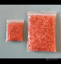 strass arancioni in acrilico