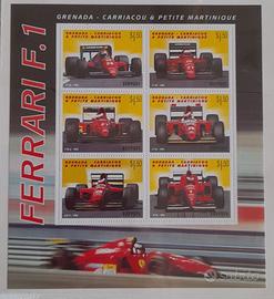 Francobolli Senna-Ferrari-Formula 1-ecc.