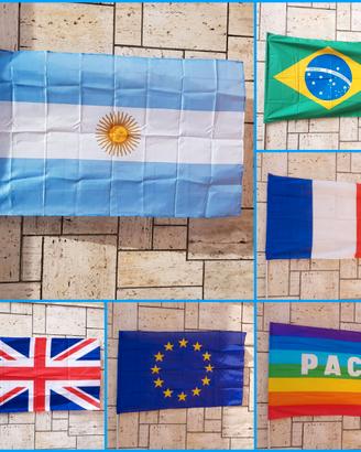 BANDIERE VARIE NAZIONI E ITALIA ECC.TUTTO NUOVO.