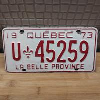 Targa Auto Quebec City '73 Canada da collezione