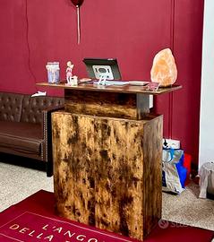 Banco reception / mobile cassa colore rovere fumo