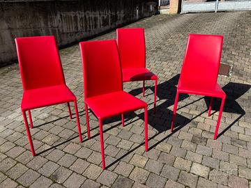 4 sedie in eco-pelle da soggiorno