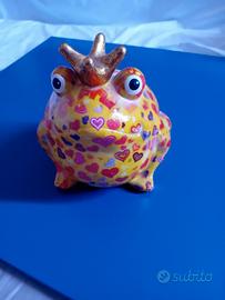 rana salvadanaio in porcellana