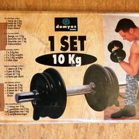 KIT bodybuilding / manubrio con pesi